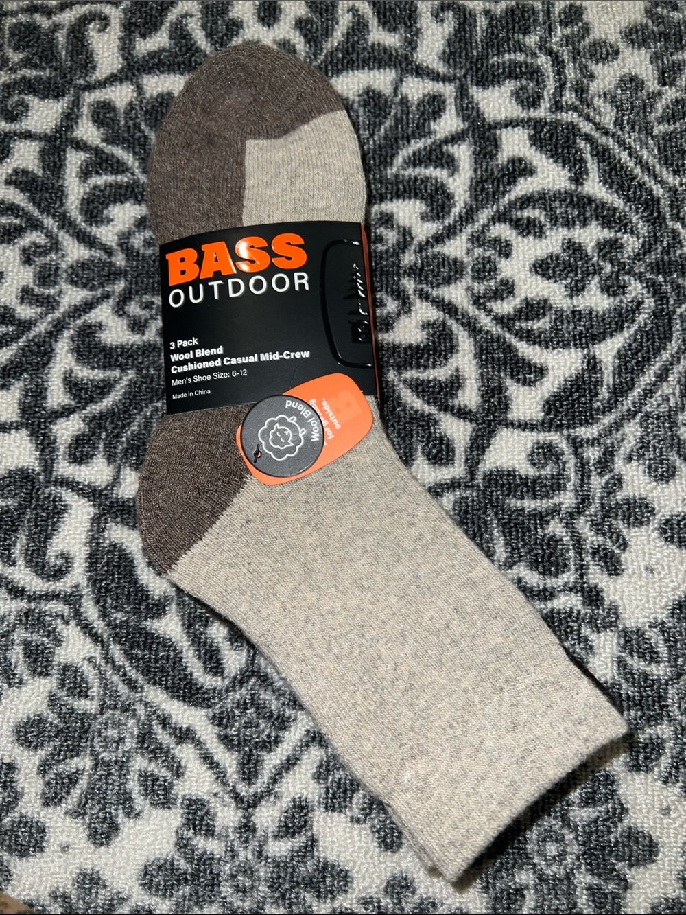 Bass Outdoor Men’s Wool Blend Socks 3 Pack